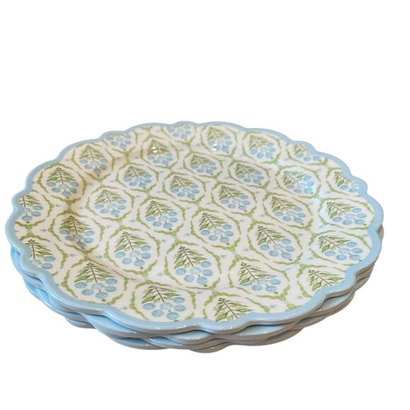 Lillian August French Farmhouse Floral Melamine Salad Plates 9in Set of 4 New - Picture 9 of 15